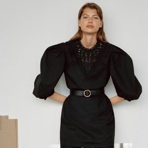 Zara voluminous cotton poplin  dress